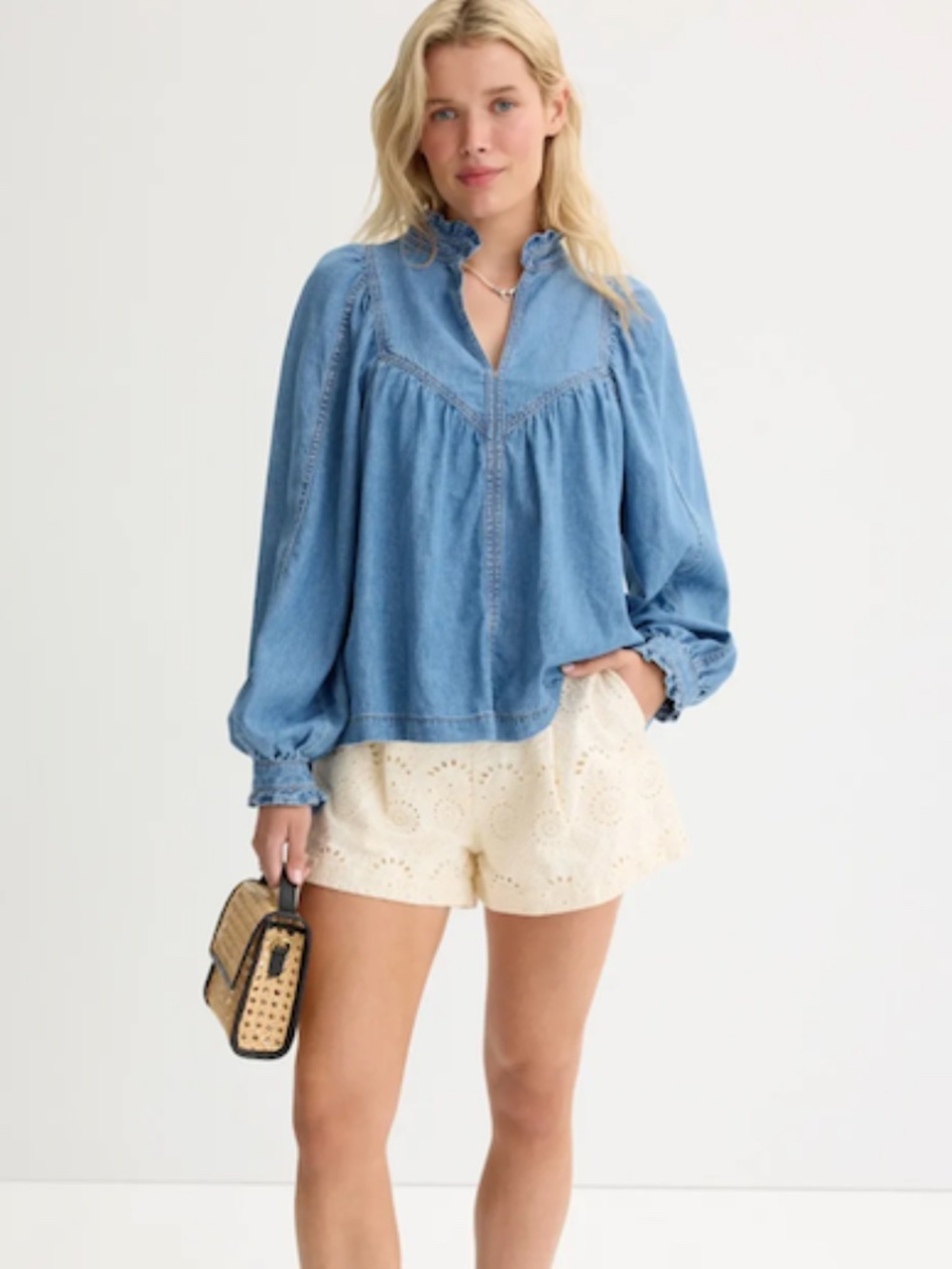Ba&Sh Denim Blouse